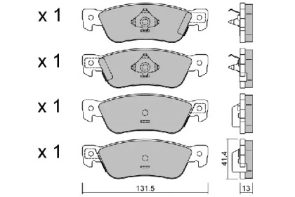 Комплект тормозных колодок (AISIN: BPIS-2900)